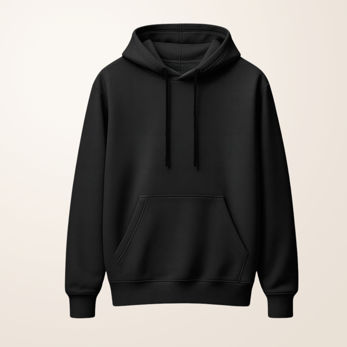 Black Fleece Hoodie – Classic Warm Pullover